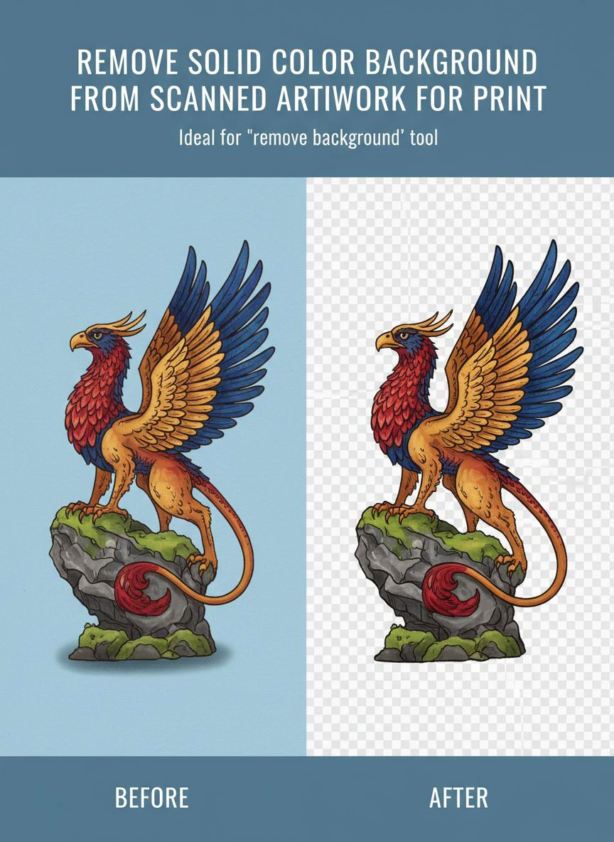 remove solid color background from scanned artwork for print - Professional Guide